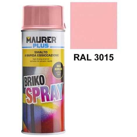 MAURER spray pintura rosa claro 400 ml. , Spray rosa claro.- Capacidad: 400 ml.- RAL: 3015.- Esmalte acrílico de uso profesional.- Excelentes propiedades de