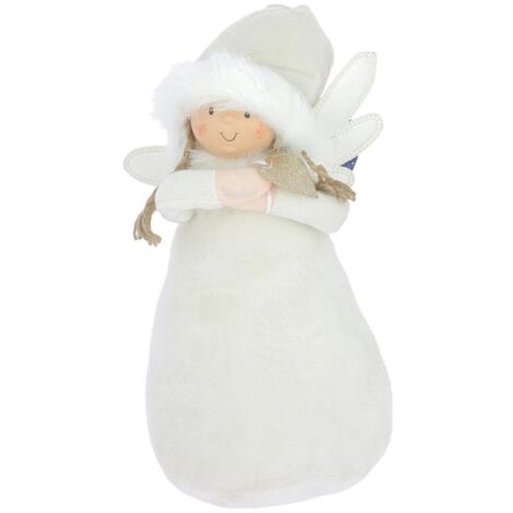 MAURY'S ANGELO FERMAPORTA WITH HEART 23 X 16 X H36 IN COLORE BIANCO