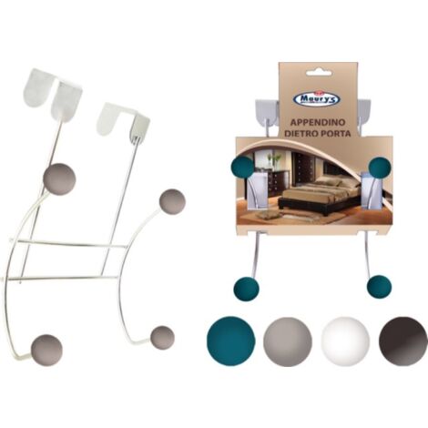 MAURY'S APPENDINO DIETRO PORTA 4 GANCI COLORI ASSORTITI