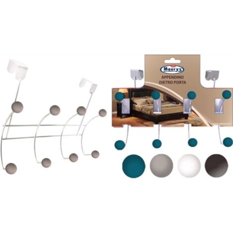 MAURY'S APPENDINO DIETRO PORTA 8 GANCI COLORI ASSORTITI