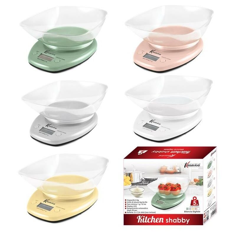 Image of Bilancia digitale da cucina kitchen shabby da 5 kg colore assortito - Maury's