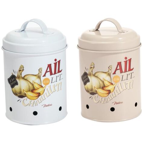 MAURY'S CONTENITORE CON COPERCHIO PER AGLIO 11X H18 COLORI ASSORTITI