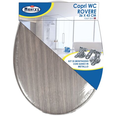 MAURY'S COPRI WC EXTRA ROVERE 36 X 43 CM CON KIT MONTAGGIO