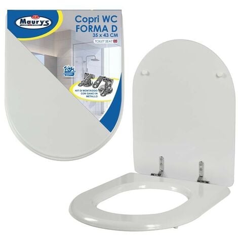 Il numero 1 del risparmio-MAURY'S COPRI WC EXTRA GRIGIO SCURO 36 X 43 CM  CON KIT MONTAGGIO