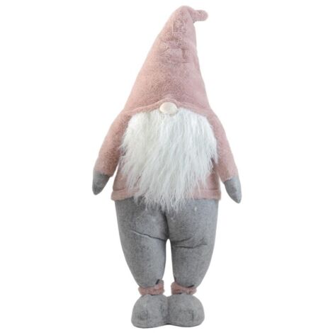 MAURY'S DECORAZIONE NATALIZIA GNOMO SANTA ANTIQUE DA 100 CM IN COLORE ROSA