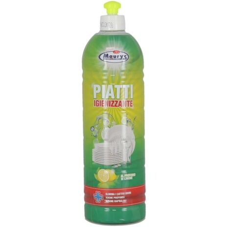 MAURY'S LIQUIDO PER PIATTI IGIENIZZANTE 900 ML AL PROFUMO DI LIMONE ELIMINA CATTIVI ODORI