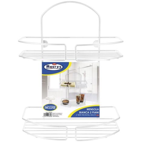MAURY'S MENSOLA BAGNO 2 PIANI BIANCA 25 X 12 X H33 CM