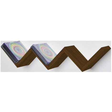 MAURY'S MENSOLA ZIG ZAG DIMENSIONI 59X12X12 CM IN COLORE NOCE