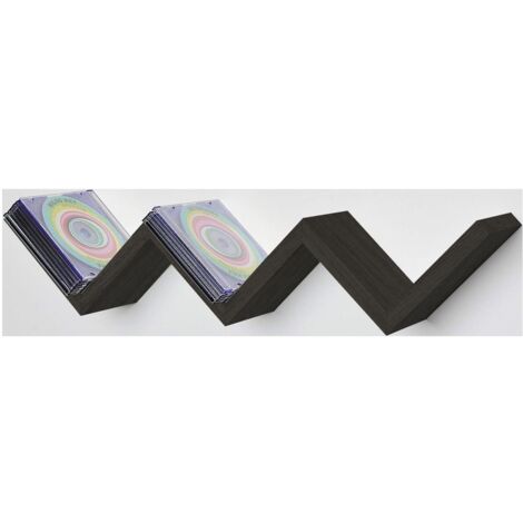 MAURY'S MENSOLA ZIG ZAG DIMENSIONI 59X12X12 CM IN COLORE WENGÈ