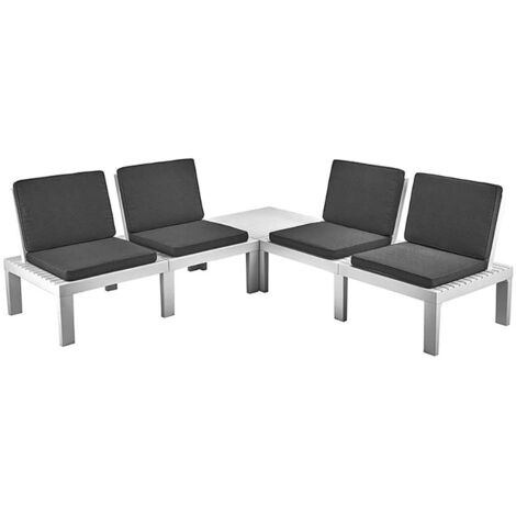 MAURY'S MOLOK SALOTTO DA GIARDINO CON CUSCINI 5 PZ BIANCO