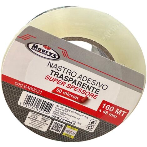 MAURYS NASTRO TRASPARENTE 160 MT X 48 MM 50 MICRON SUPERSPESSORE