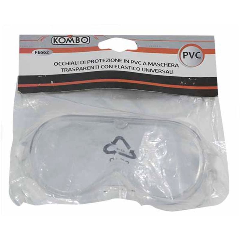Image of Occhiali di Protezione a Mascherina in pvc Conformi alla Normativa:EN166
