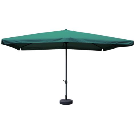 MAURY'S OMBRELLONE DA GIARDINO RETTANGOLARE 3 X 4 MT IN COLORE VERDE TUBO Ø 40 MM