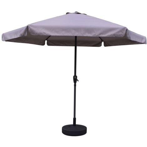 MAURY'S OMBRELLONE DA GIARDINO TONDO IN COLORE GRIGIO 3 METRI TUBO Ø 40 MM