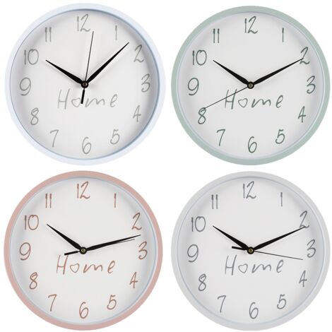 MAURY'S OROLOGIO HOMELY SHABBY CM.30 CON SCRITTA HOME E NUMERI GRANDI COLORAZIONE ASSORTITA
