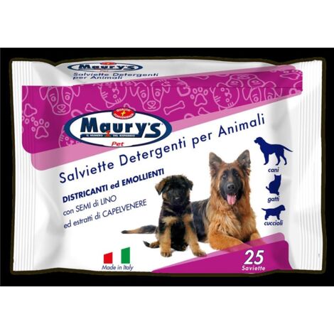 MAURY'S PET SALVIETTE DETERGENTI PER ANIMALI 25PZ