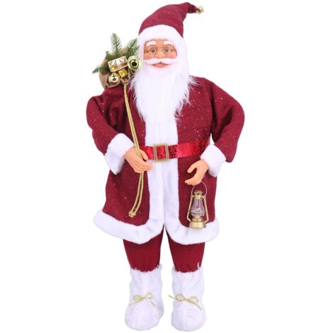 MAURY'S PUPAZZO DI BABBO NATALE CON VESTITO ROSSO DA 100 CM