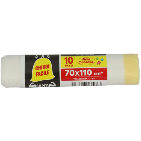 MAURY'S SACCHETTI PATTUMIERA MELA E CANNELA 70X110 DA 10PZ CON CHIUDI FACILE