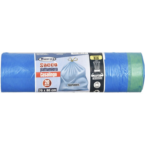 MAURY'S SACCHI PER PATTUMIERA 70X80CM IN ROTOLO DA 20 PEZZI AZZURRI