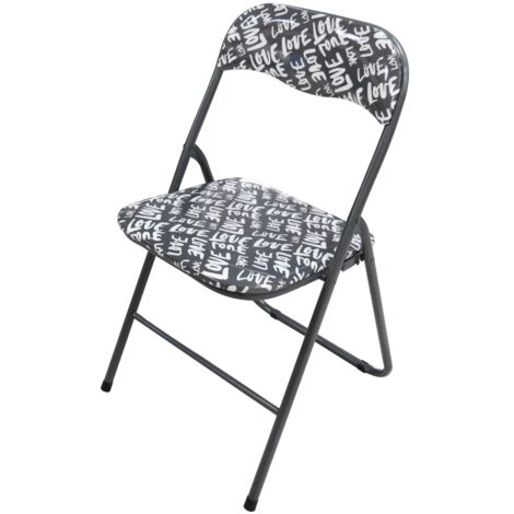 MAURY'S SEDIA LOVE PIEGHEVOLE CON DESIGN IN COLORE GRIGIO