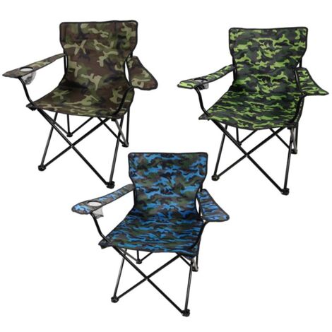 MAURY'S SEDIA PESCATORE COMBAT CON BRACCIOLI MODELLO MILITARE RICHIUDIBILE 78 X 52 X 82 CM COLORI ASSORTITI