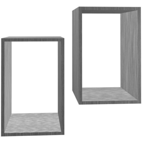MAURY'S SET 2 MENSOLE RETTANGOLARI IN COLORE GRIGIO