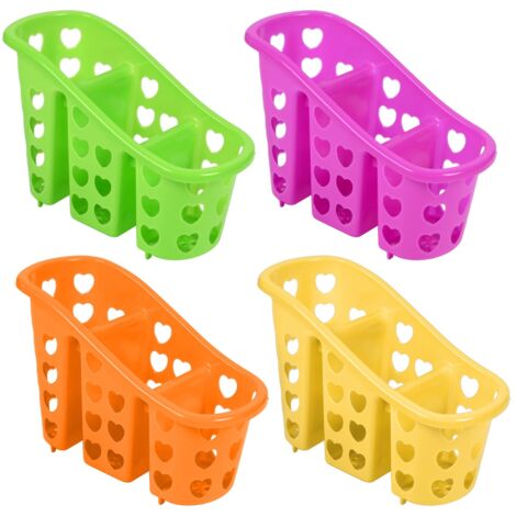 MAURY'S SET PORTA POSATE A 3 SPAZI IN PLASTICA DI COLORE ASSORTITO