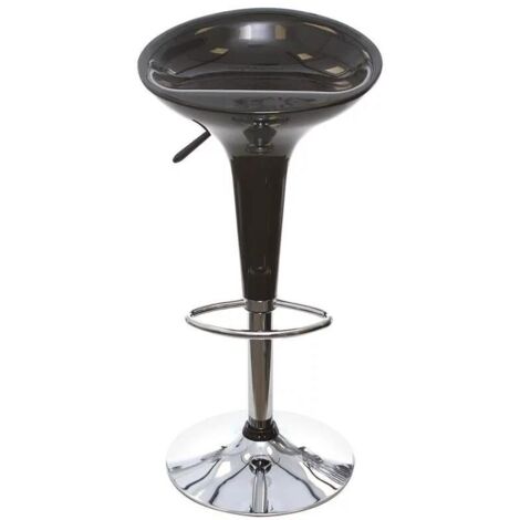MAURY'S SGABELLO BAR CUCINA QUICK NERO DESIGN MODERNO ABS E METALLO