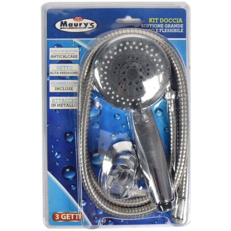 MAURY'S SOFFIONE DOCCIA 3 FUNZIONI CON FLESSIBILE 150 CM