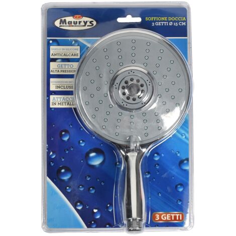 MAURY'S SOFFIONE DOCCIA 3 GETTI DIAMETRO 15CM 3 FUNZIONI