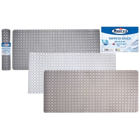 MAURY'S TAPPETO DA VASCA ANTISCIVOLO DADO 70 X 40 CM IN COLORE ASSORTITO
