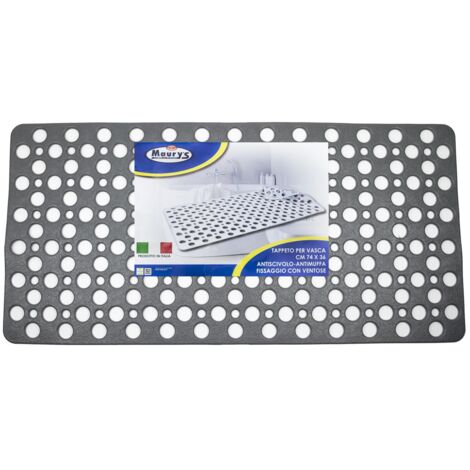 MAURY'S TAPPETO VASCA 74X36CM GRIGIO