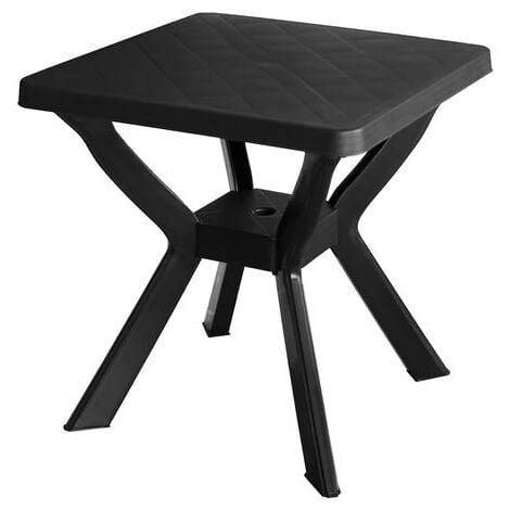 MAURY'S TAVOLO IN RESINA RENO 70X70CM ANTRACITE DA ESTERNO E GIARDINO