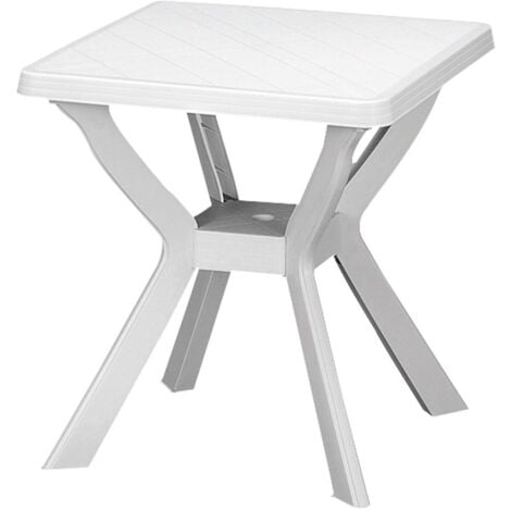 MAURY'S TAVOLO IN RESINA RENO 70X70CM BIANCO DA ESTERNO E GIARDINO