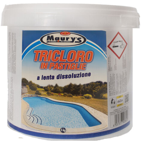 MAURY'S TRICLORO 5KG TRATTAMENTO IN PASTIGLIE PER PISCINA