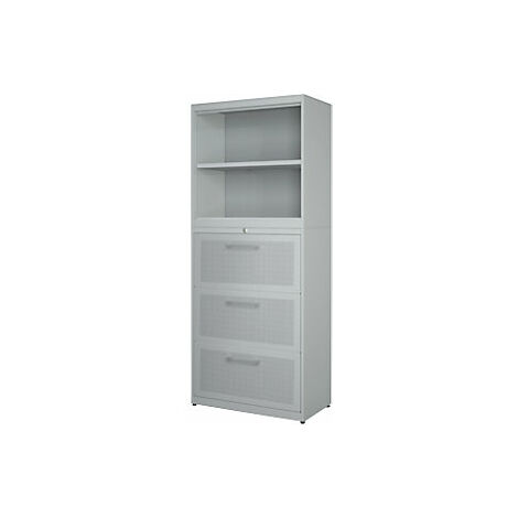 Supporto Metallico Per Cartelle Sospese - Porta Documenti Da 30/40 File - Dimensioni 350x285x370 Mm - Argento - Foto 8