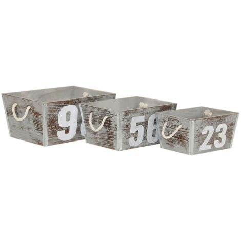 MAVERICK - set di 3 cassette in legno