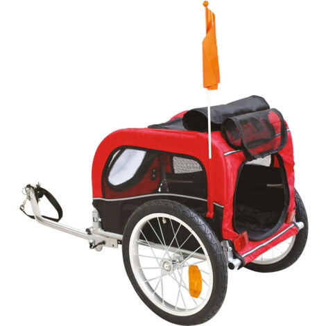 max 20 kg: Trasportino rimorchio per bici con bande catarifrangenti modello Trailer per cani