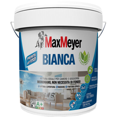 MAX IDROPITTURA LAVABILE PER INTERNI 14 L BIANCO- 1,0 pz