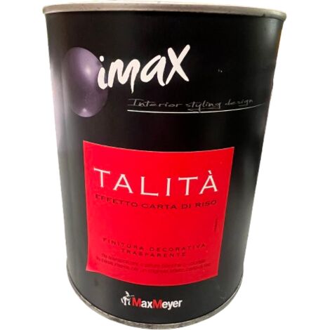 MAX MEYER - 1lt - FINITURA VELATA DECORATIVA TRASPARENTE - EFFETTO CARTA DI RISO - COLORE TALITÀ