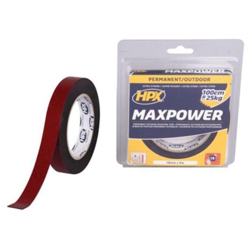 Hpx Max Power Montageband Für Den Außenbereich - Schwarz 19mm X 5m