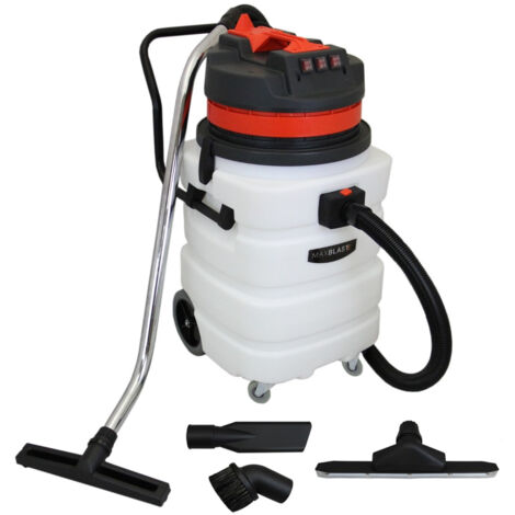 MAXBLAST - Aspirapolvere Industriale a Secco e a Umido con Accessori, Potente 3000W, 90 Litri, Acciaio Inox