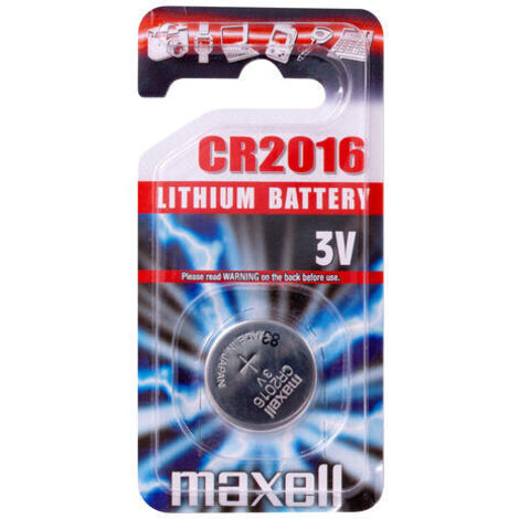 Maxell 11239100 pila doméstica Batería de un solo uso CR2016 Lithium-Manganese Dioxide (LiMnO2)