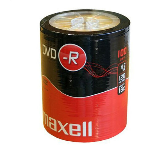Maxell DVD-R 16x certifié, 100 pièces en shrink (275733)