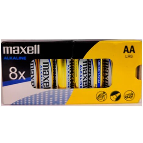 Maxell pack of 8 piles alcalines lr06 aa 1.5v