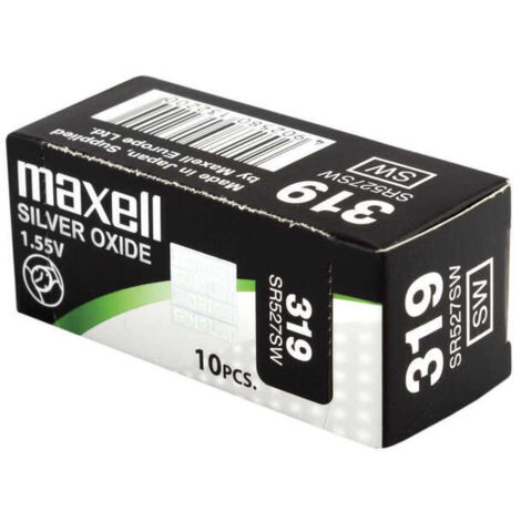 MAXELL pila boton oxido de plata 321 / sr616sw (caja 10 pilas)