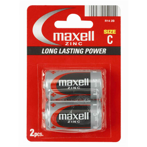 Maxell Pile Manganèse/Zinc LR14, 2 pièces en blister (774403)