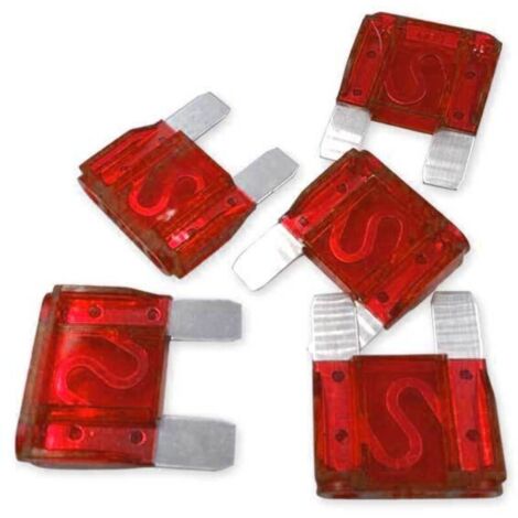 Maxi fusibles 50 A – Lot de 5 pièces – Protection efficace – Dimensions 29.2 x 8.9 mm – Identification couleur rouge