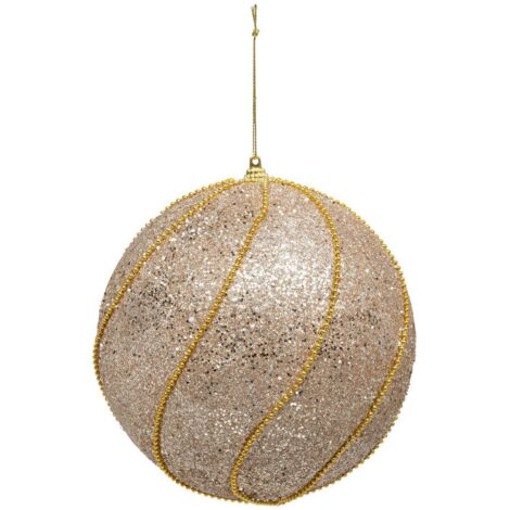 Maxi-Kugel mit Glitter D.15cm Polystyrol gold - Feeric lights & christmas