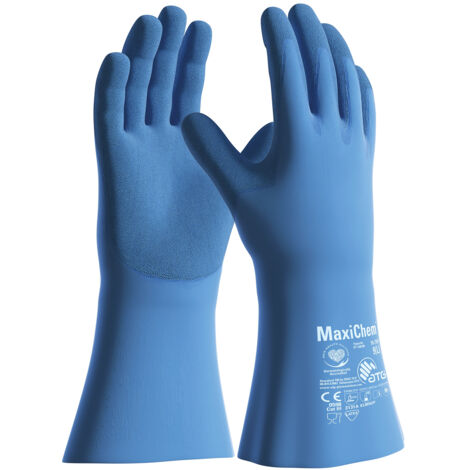 MaxiChem® Chemikalienschutz-Handschuhe (76-730), Blau/Blau